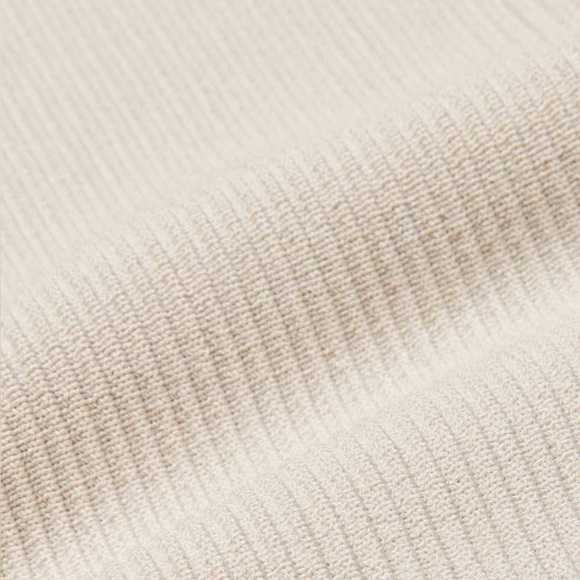 Aritzia Babaton Sculpt Knit Crew Cropped Longsleeve - Matte Pearl Ribbed Top - Picture 7 of 9